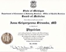 Michigan Physician License (2002)